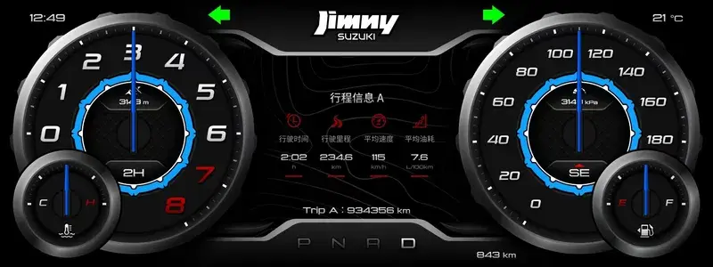 Suzuki Jimny LCD Instrument Panel