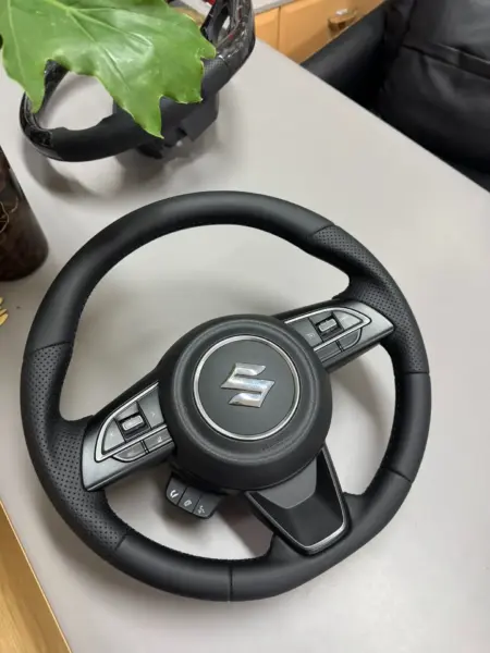 Suzuki Jimny calfskin leather carbon fiber multifunction steering wheel upgrade